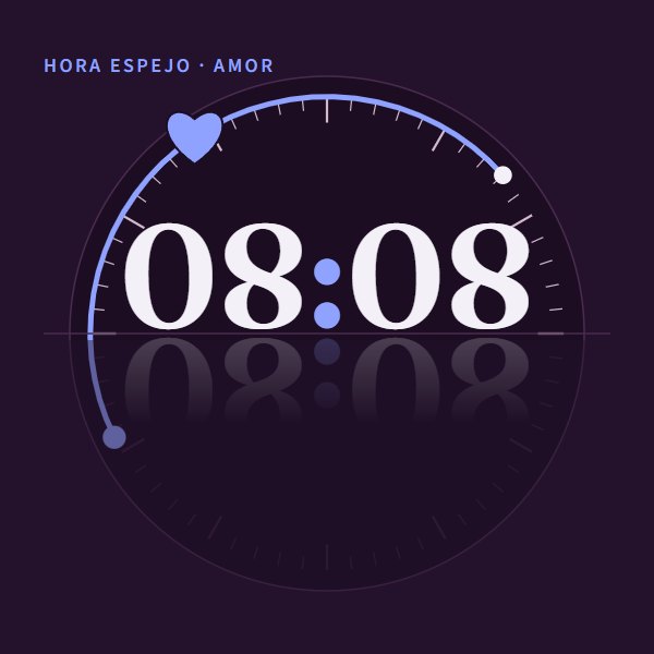 Hora espejo · amor 08:08 · amor